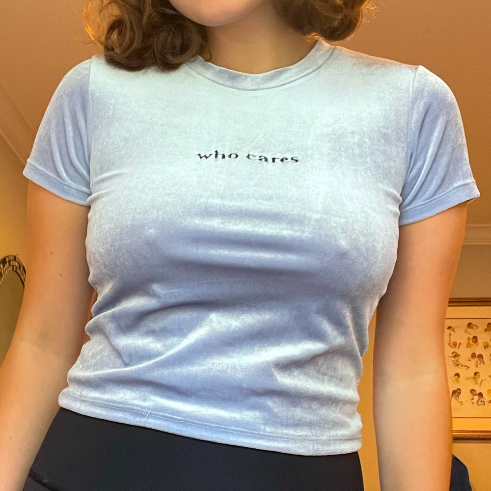 Light Blue Crop Top